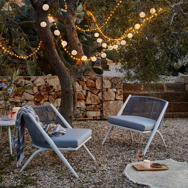 Solar Lichterkette 15 LED Laternen 5 M – Wetterfest, Bambus-Optik, Warmweiß – Für Garten, Balkon & Terrasse