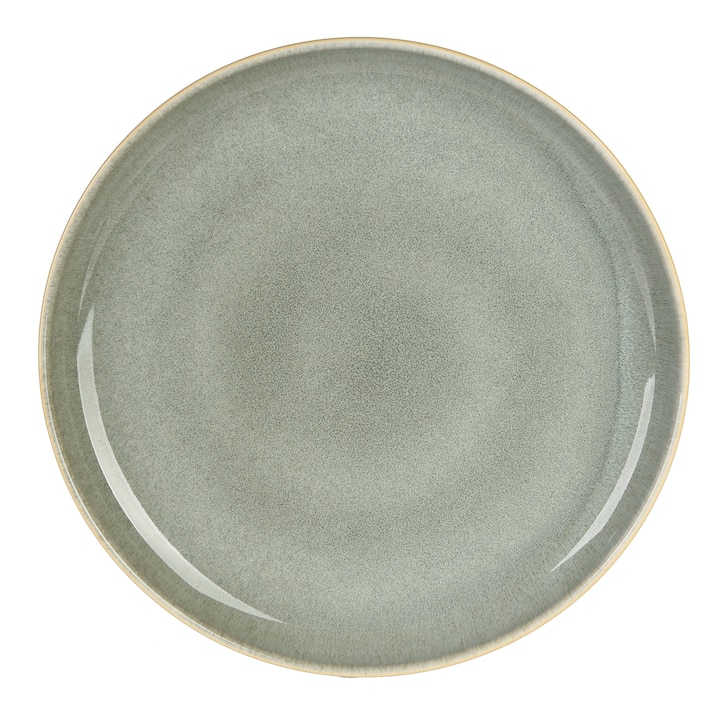 Teller ca.D29cm, Steinzeug graugrün